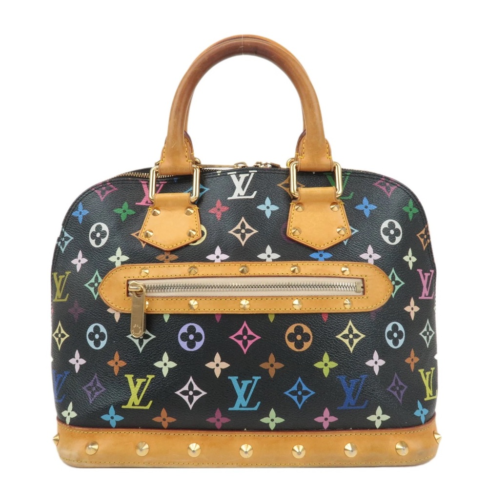 Louis Vuitton Alma Multicolore Takashi Murakami Multicolor Noir Preloved Handbag